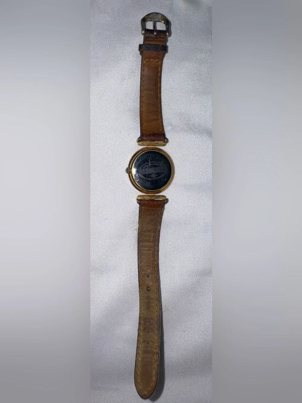 Vintage FOSSIL Women’s Classic Watch Gold-Toned and Cream Face, White Dial